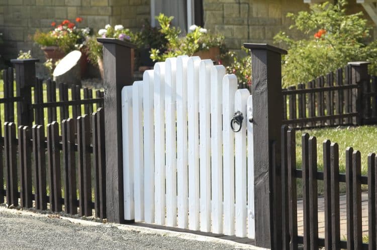 Wooden garden gate